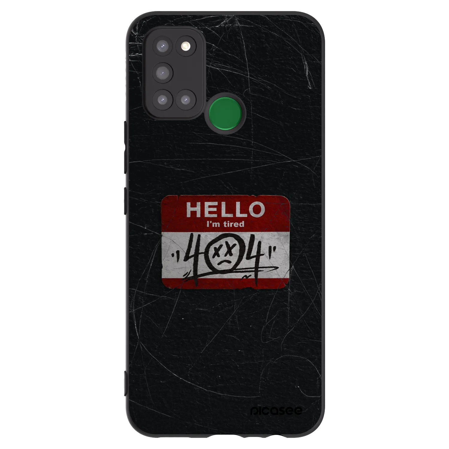 Picasee fekete szilikon tok az alábbi mobiltelefonokra Realme 7i - HELLO 404