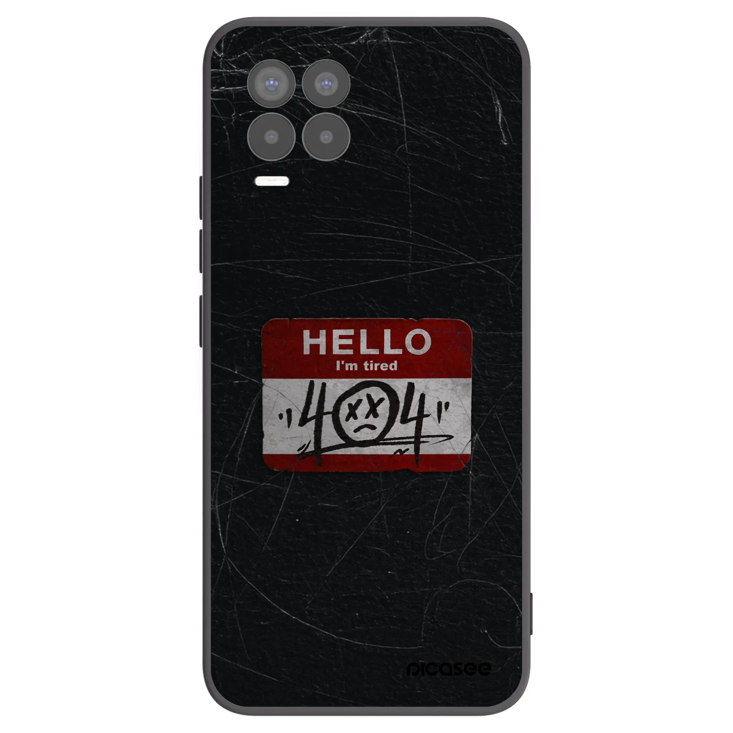 Picasee fekete szilikon tok az alábbi mobiltelefonokra Realme 8 Pro - HELLO 404