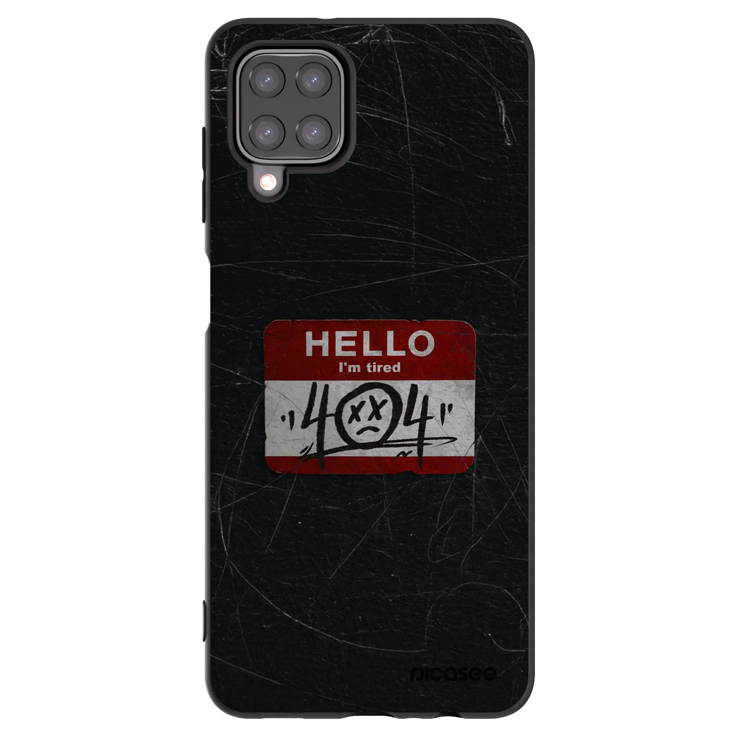 Picasee fekete szilikon tok az alábbi mobiltelefonokra Samsung Galaxy M12 M127F - HELLO 404