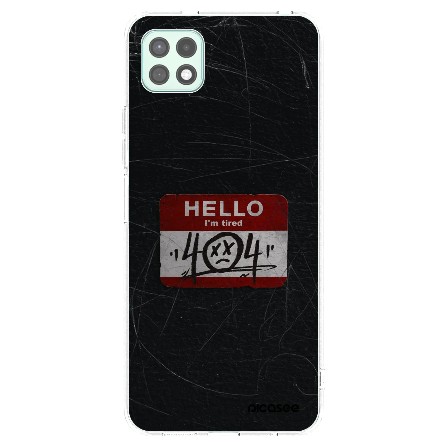 Picasee átlátszó szilikon tok az alábbi mobiltelefonokra Samsung Galaxy A22 A226B 5G - HELLO 404