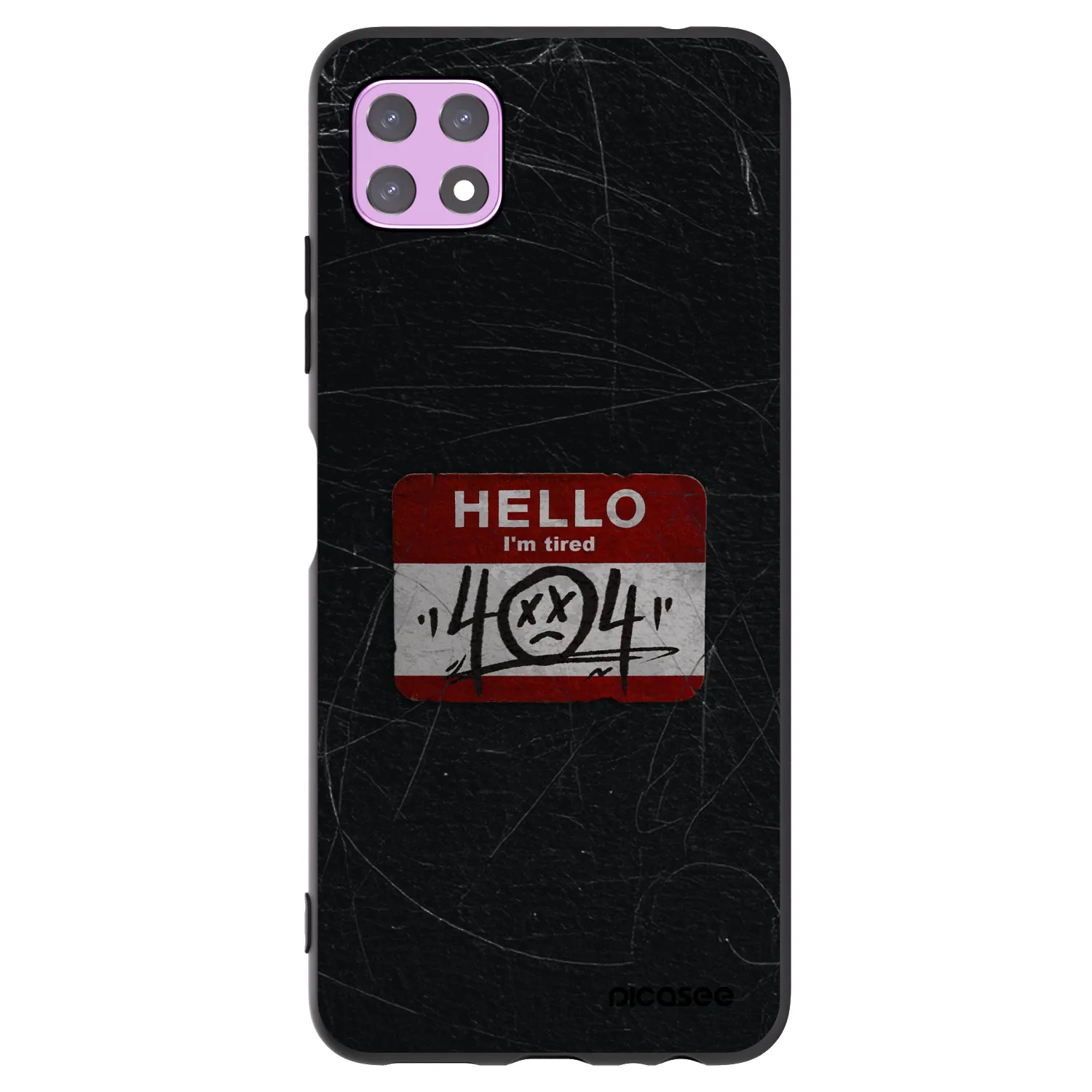 Picasee fekete szilikon tok az alábbi mobiltelefonokra Samsung Galaxy A22 A226B 5G - HELLO 404
