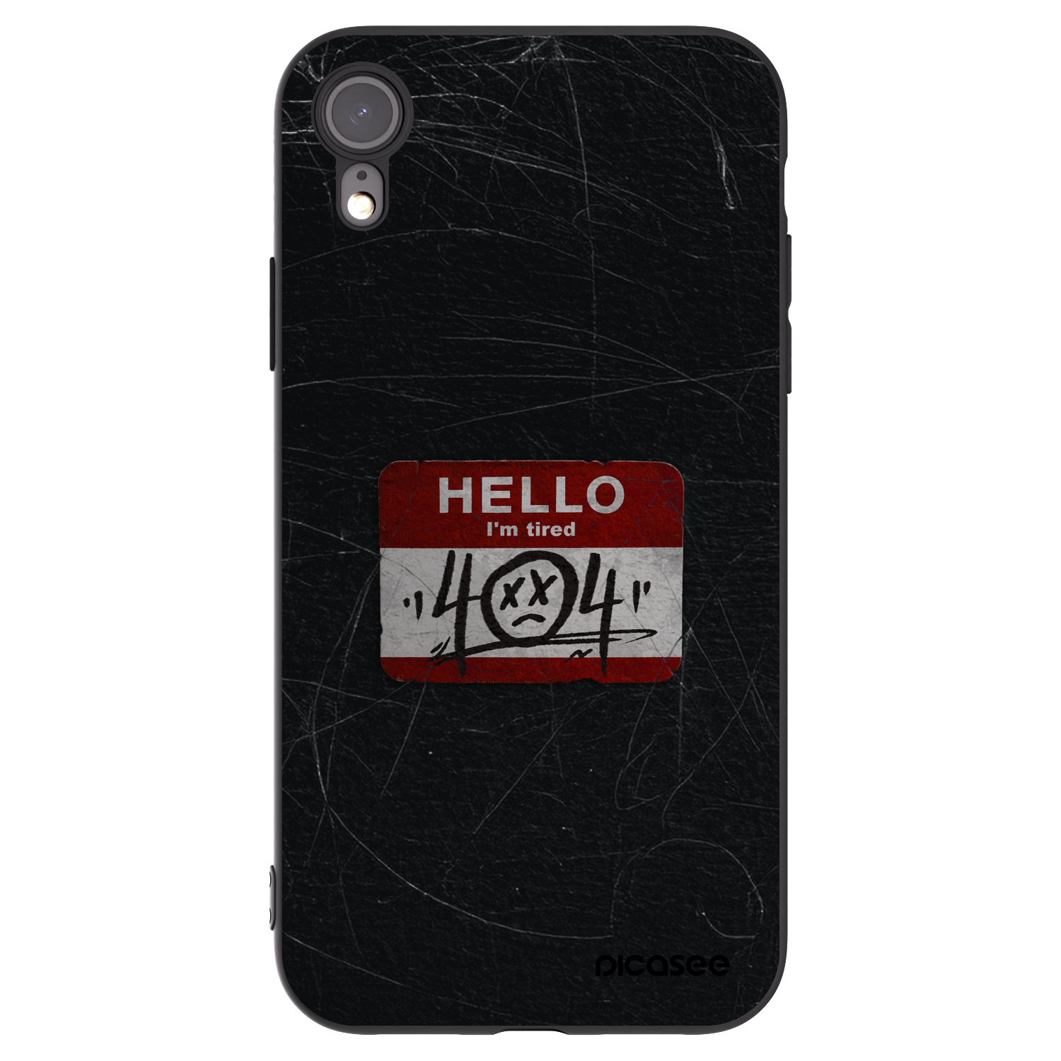 Picasee fekete szilikon tok az alábbi mobiltelefonokra Apple iPhone XR - HELLO 404