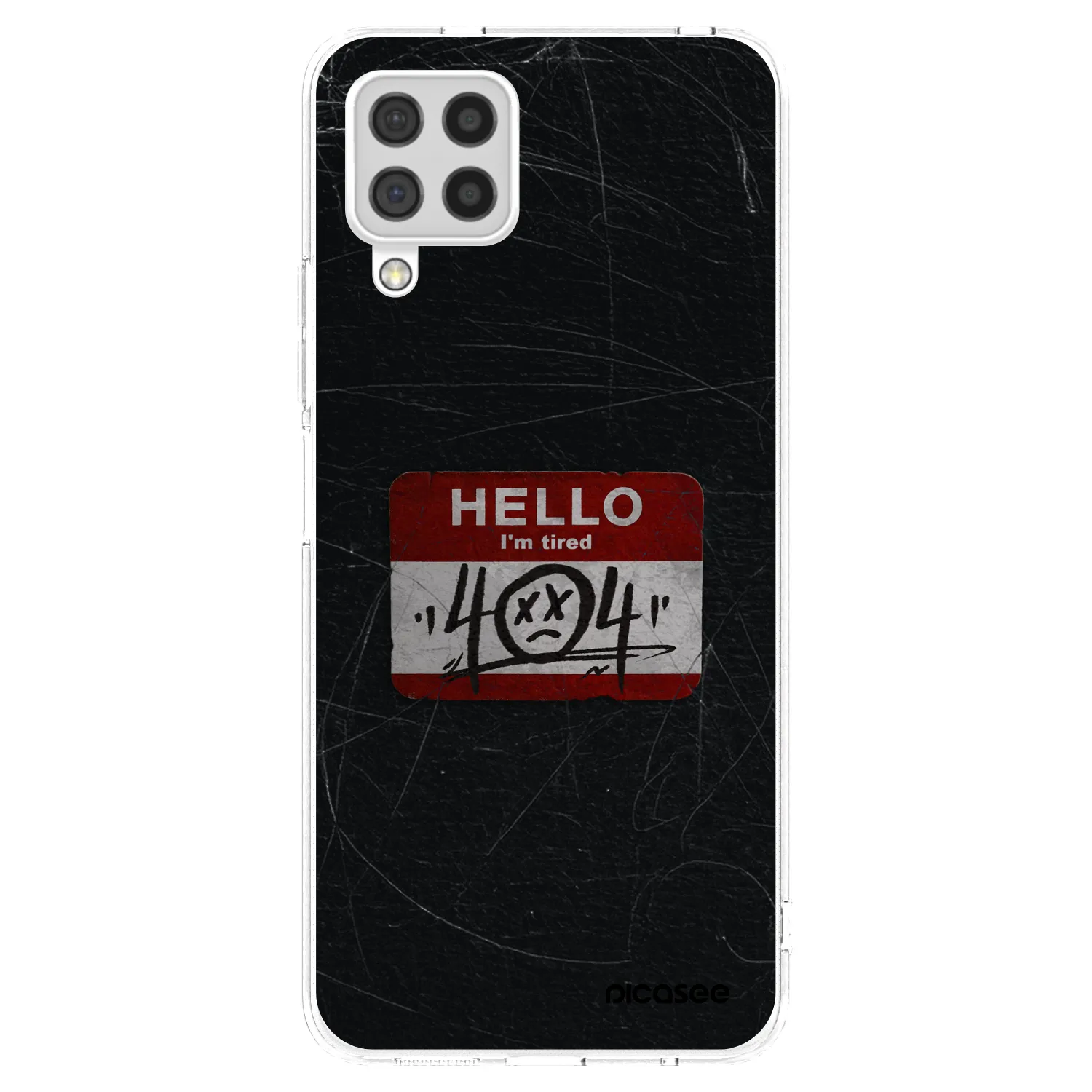 Picasee átlátszó szilikon tok az alábbi mobiltelefonokra Samsung Galaxy A22 A225F 4G - HELLO 404