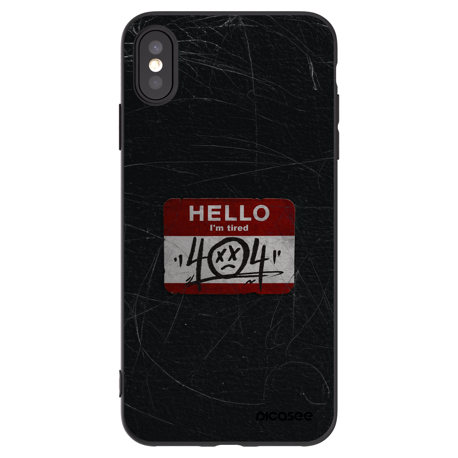 Picasee fekete szilikon tok az alábbi mobiltelefonokra Apple iPhone XS Max - HELLO 404