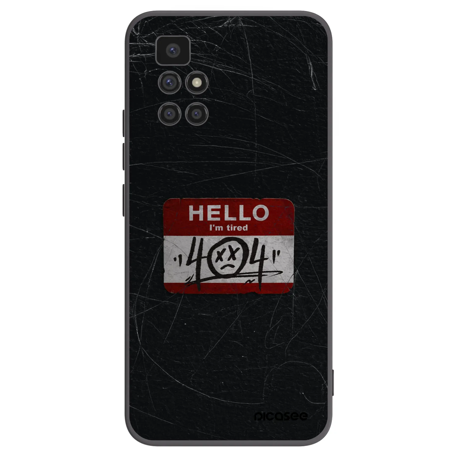 Picasee fekete szilikon tok az alábbi mobiltelefonokra Xiaomi Redmi 10 - HELLO 404