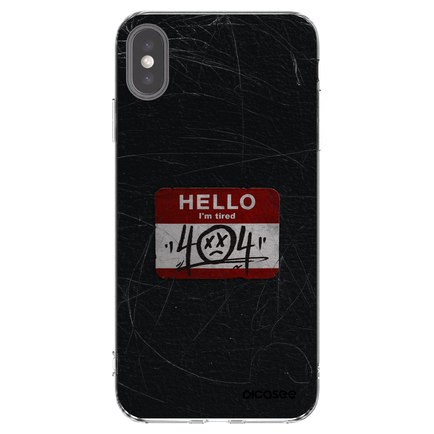 Picasee átlátszó szilikon tok az alábbi mobiltelefonokra Apple iPhone XS Max - HELLO 404