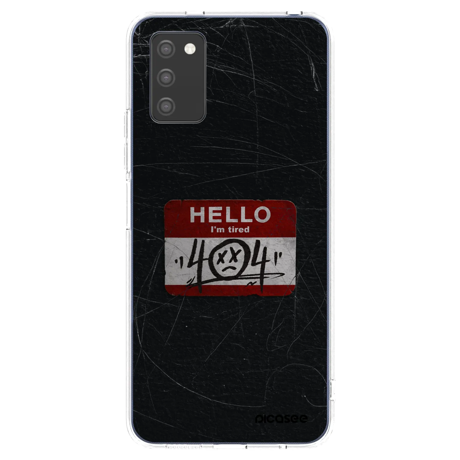 Picasee átlátszó szilikon tok az alábbi mobiltelefonokra Samsung Galaxy A03s A037G - HELLO 404