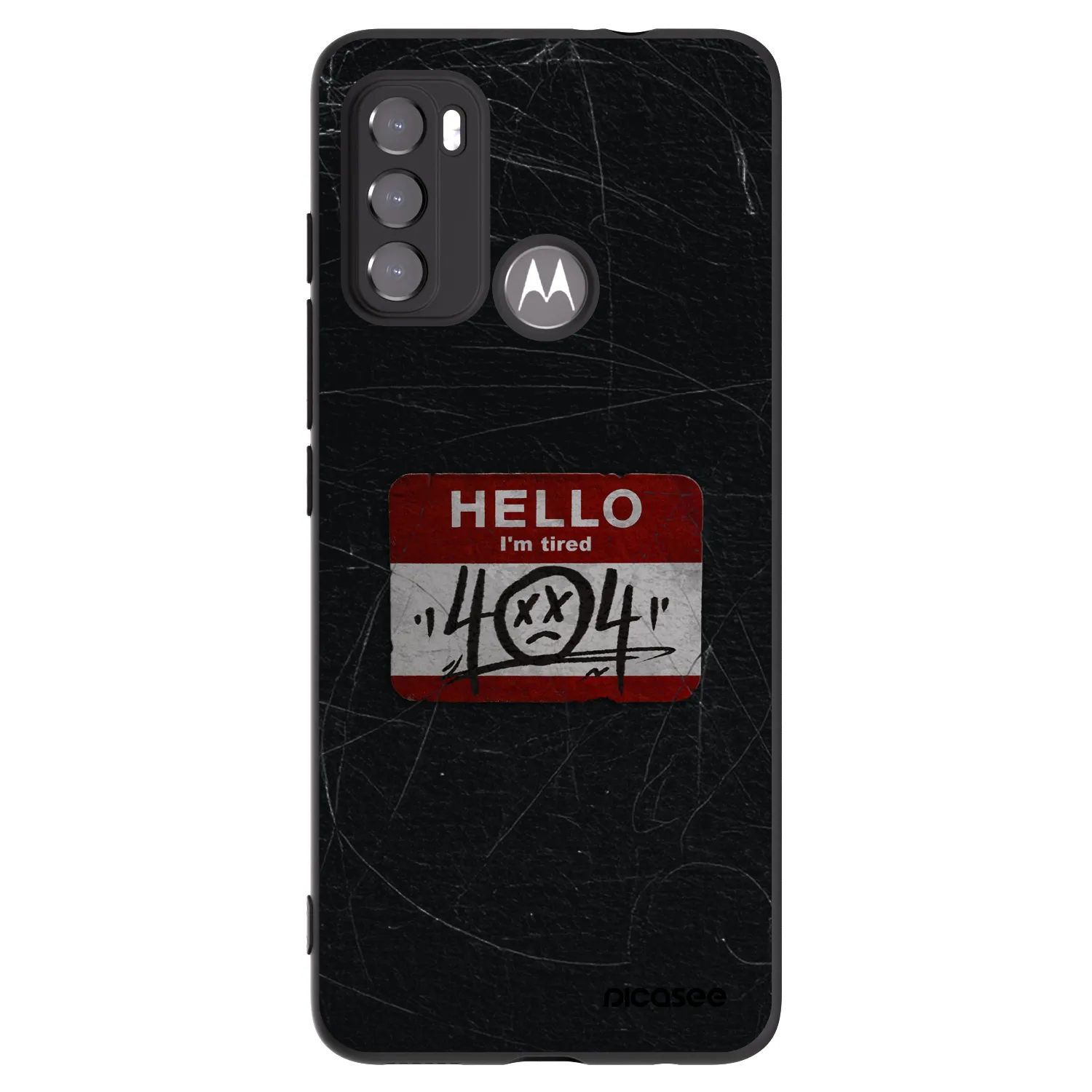 Picasee fekete szilikon tok az alábbi mobiltelefonokra Motorola Moto G60 - HELLO 404