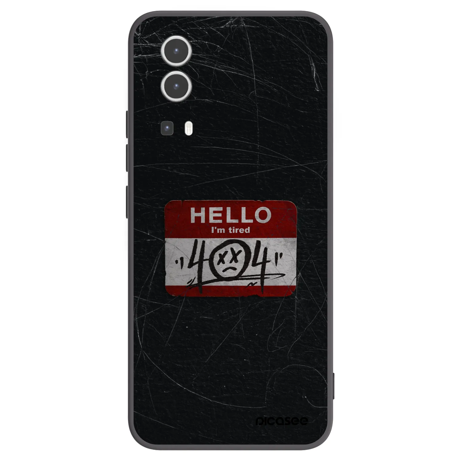 Picasee fekete szilikon tok az alábbi mobiltelefonokra Vivo Y72 5G - HELLO 404