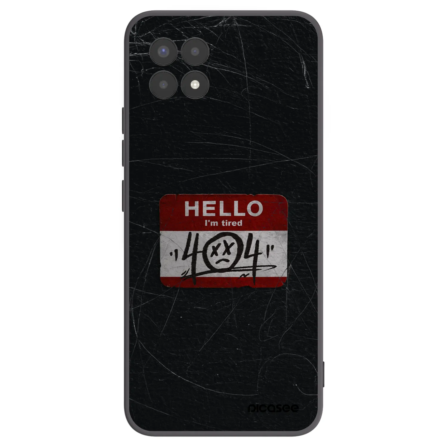 Picasee fekete szilikon tok az alábbi mobiltelefonokra Realme 8i - HELLO 404