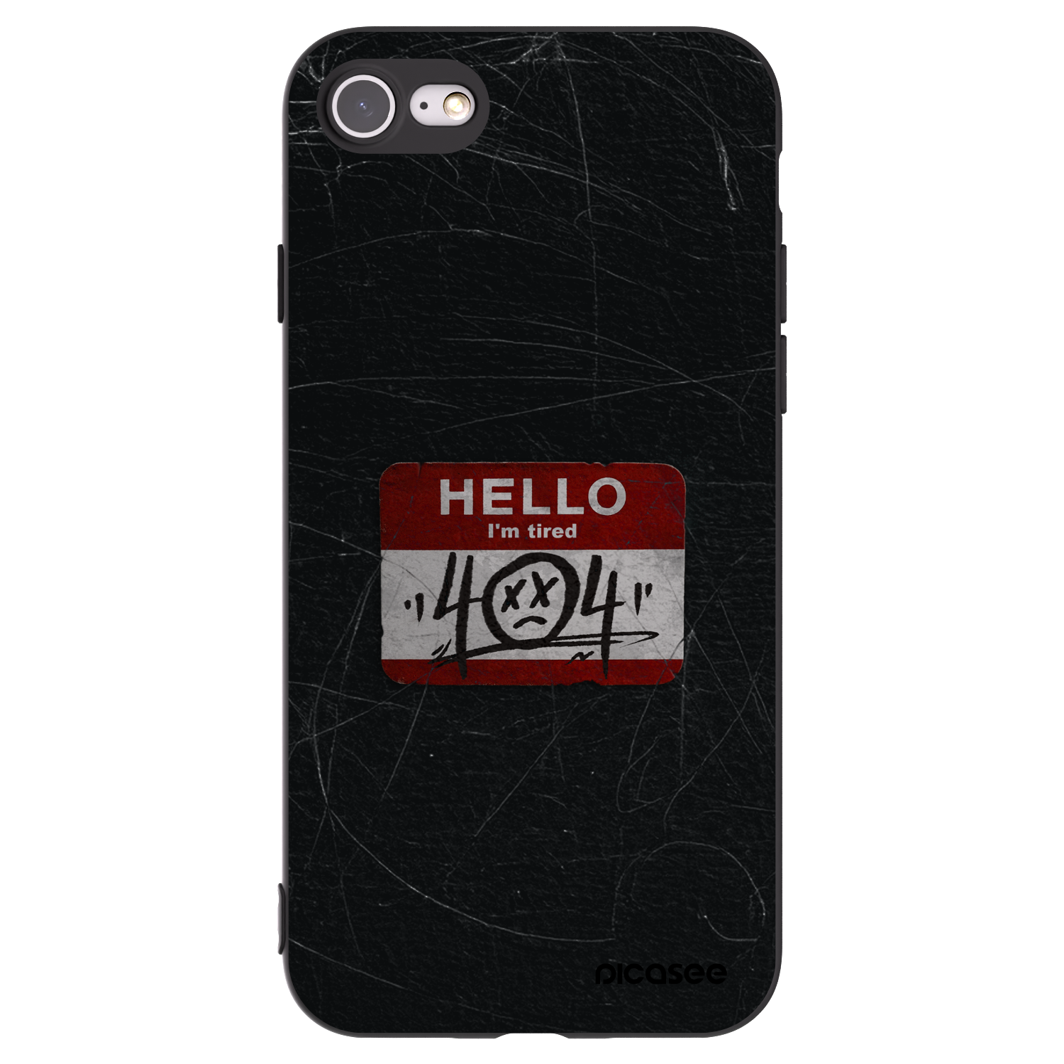 Picasee fekete szilikon tok az alábbi mobiltelefonokra Apple iPhone SE 2022 - HELLO 404