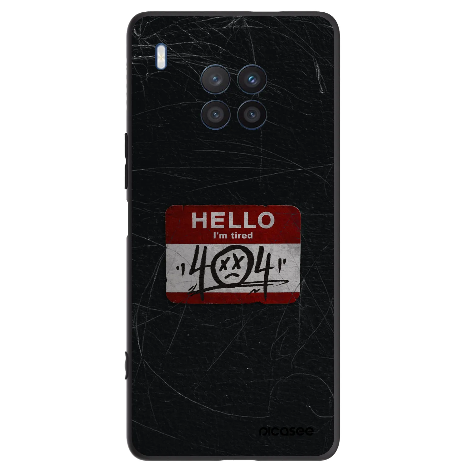 Picasee fekete szilikon tok az alábbi mobiltelefonokra Honor 50 Lite - HELLO 404