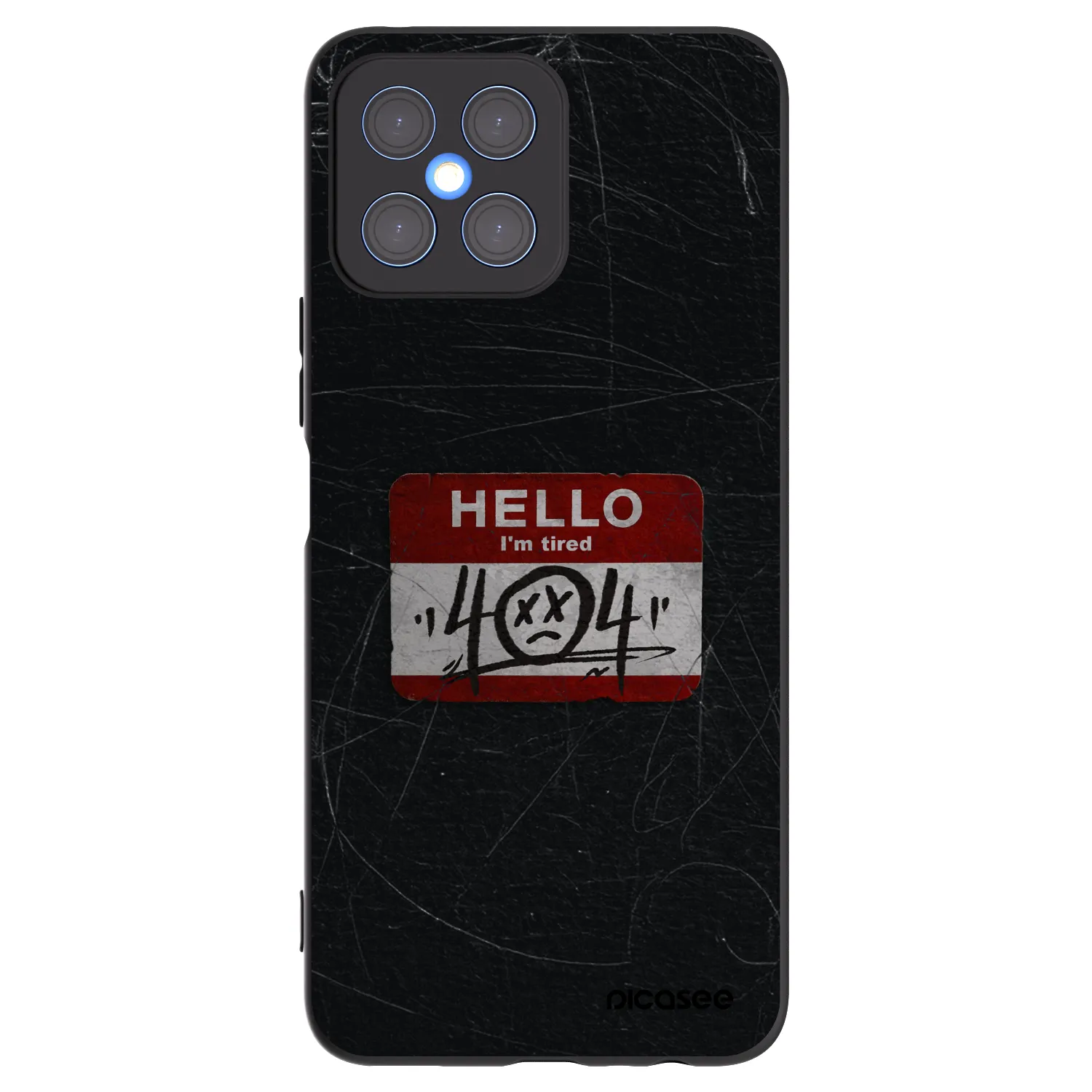 Picasee fekete szilikon tok az alábbi mobiltelefonokra Honor X8 4G - HELLO 404