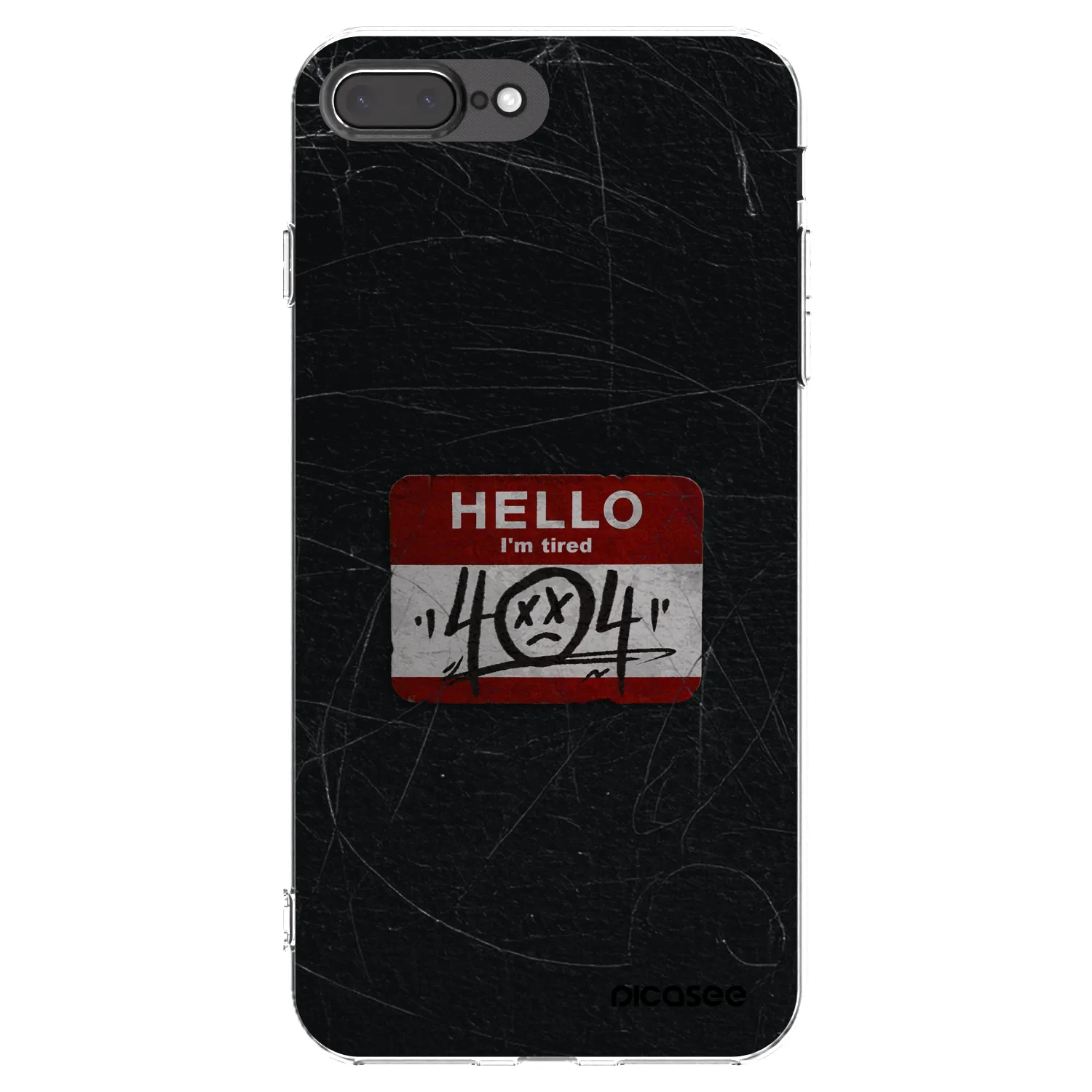 Picasee átlátszó szilikon tok az alábbi mobiltelefonokra Apple iPhone 8 Plus - HELLO 404
