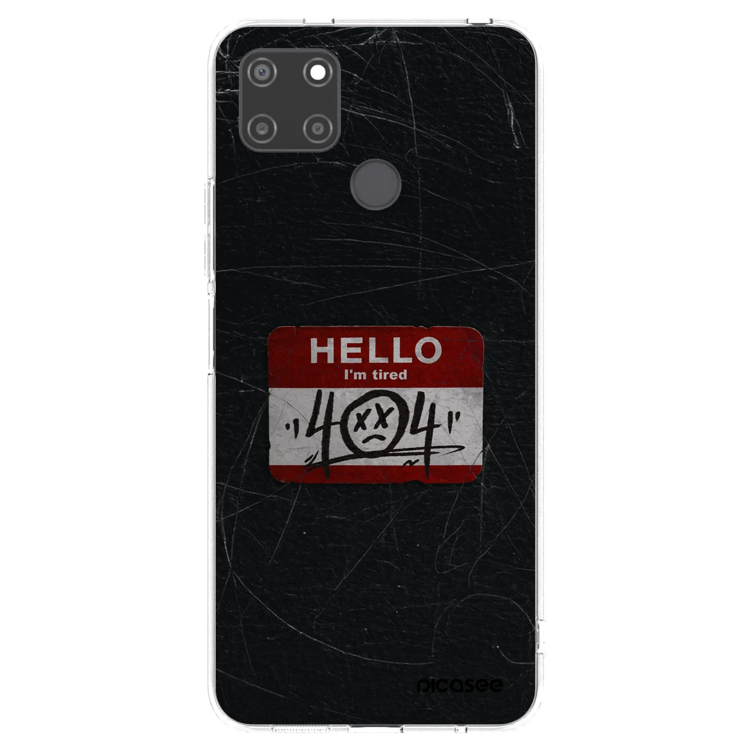 Picasee átlátszó szilikon tok az alábbi mobiltelefonokra Realme C21Y - HELLO 404