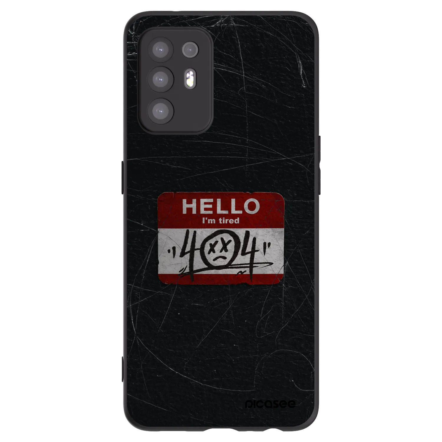 Picasee fekete szilikon tok az alábbi mobiltelefonokra OPPO A94 5G - HELLO 404