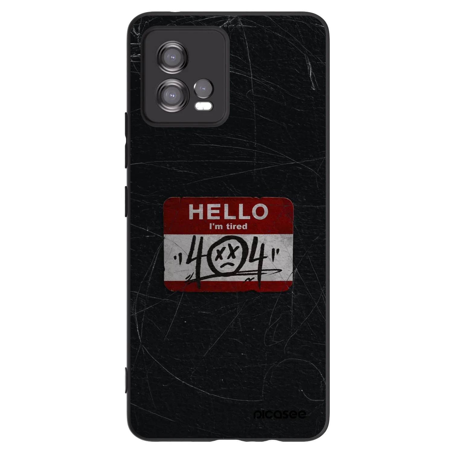 Picasee fekete szilikon tok az alábbi mobiltelefonokra Motorola Moto G72 - HELLO 404