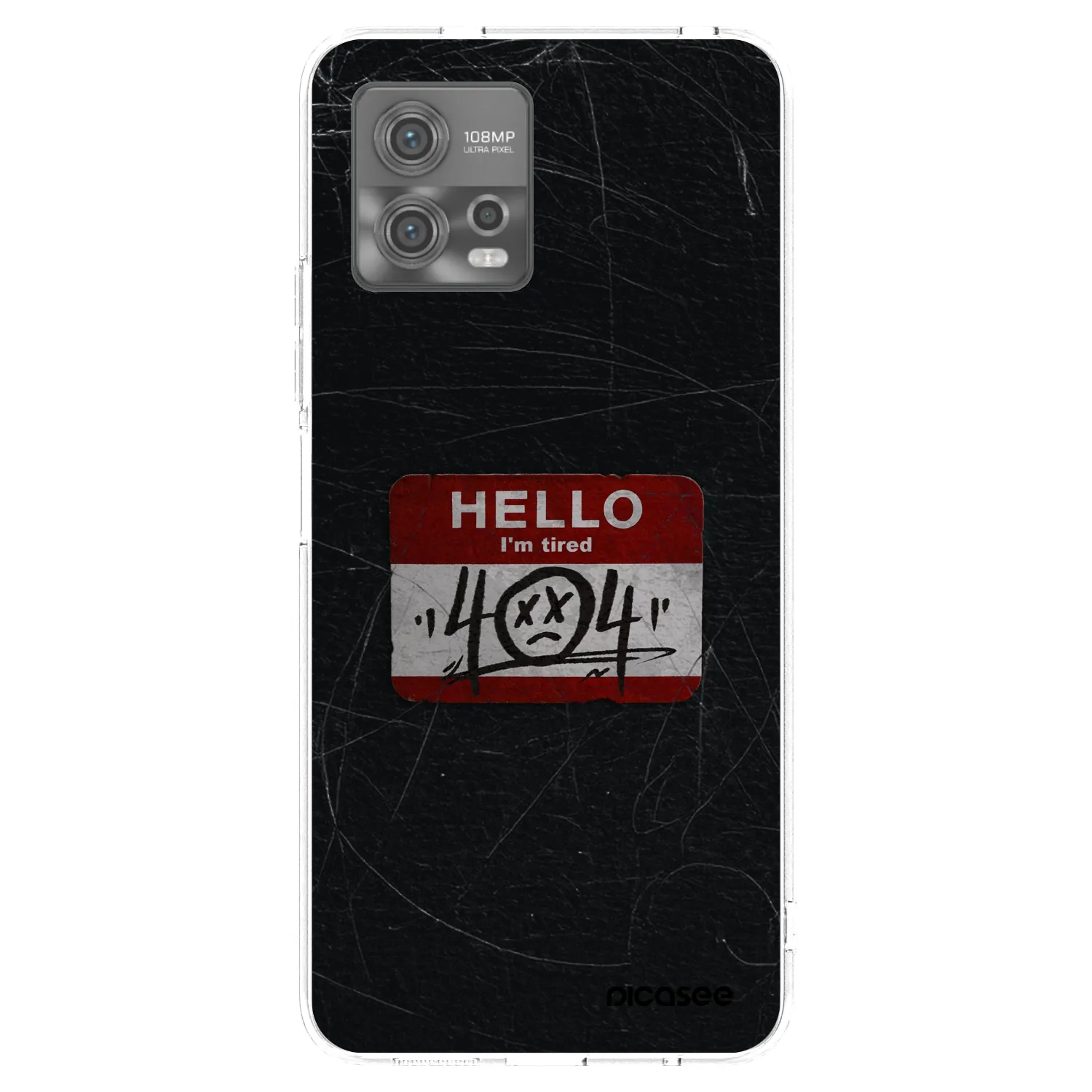 Picasee átlátszó szilikon tok az alábbi mobiltelefonokra Motorola Moto G72 - HELLO 404