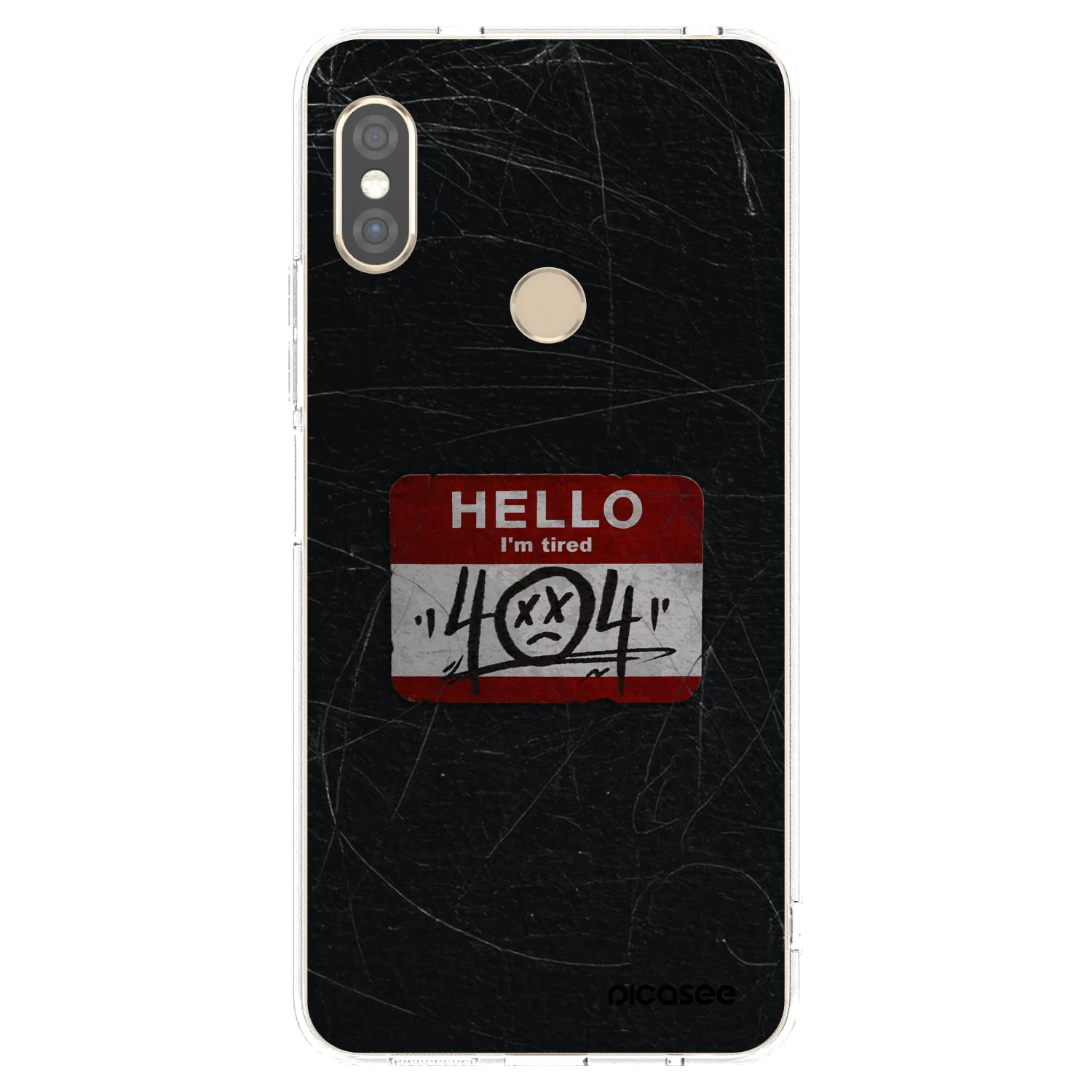 Picasee átlátszó szilikon tok az alábbi mobiltelefonokra Xiaomi Redmi Note 5 Global - HELLO 404