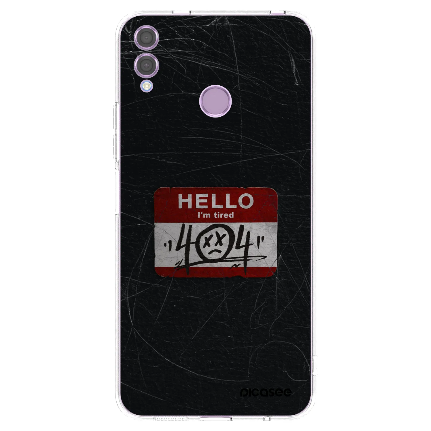 Picasee átlátszó szilikon tok az alábbi mobiltelefonokra Honor 8X - HELLO 404