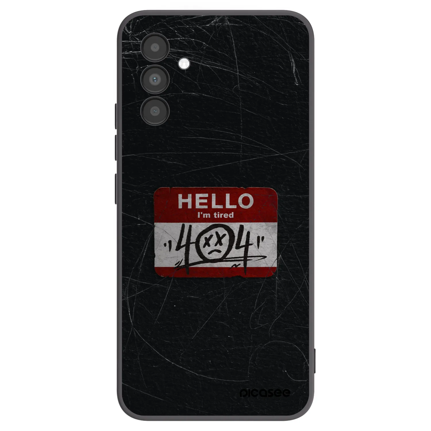 Picasee fekete szilikon tok az alábbi mobiltelefonokra Samsung Galaxy A04s A047F - HELLO 404