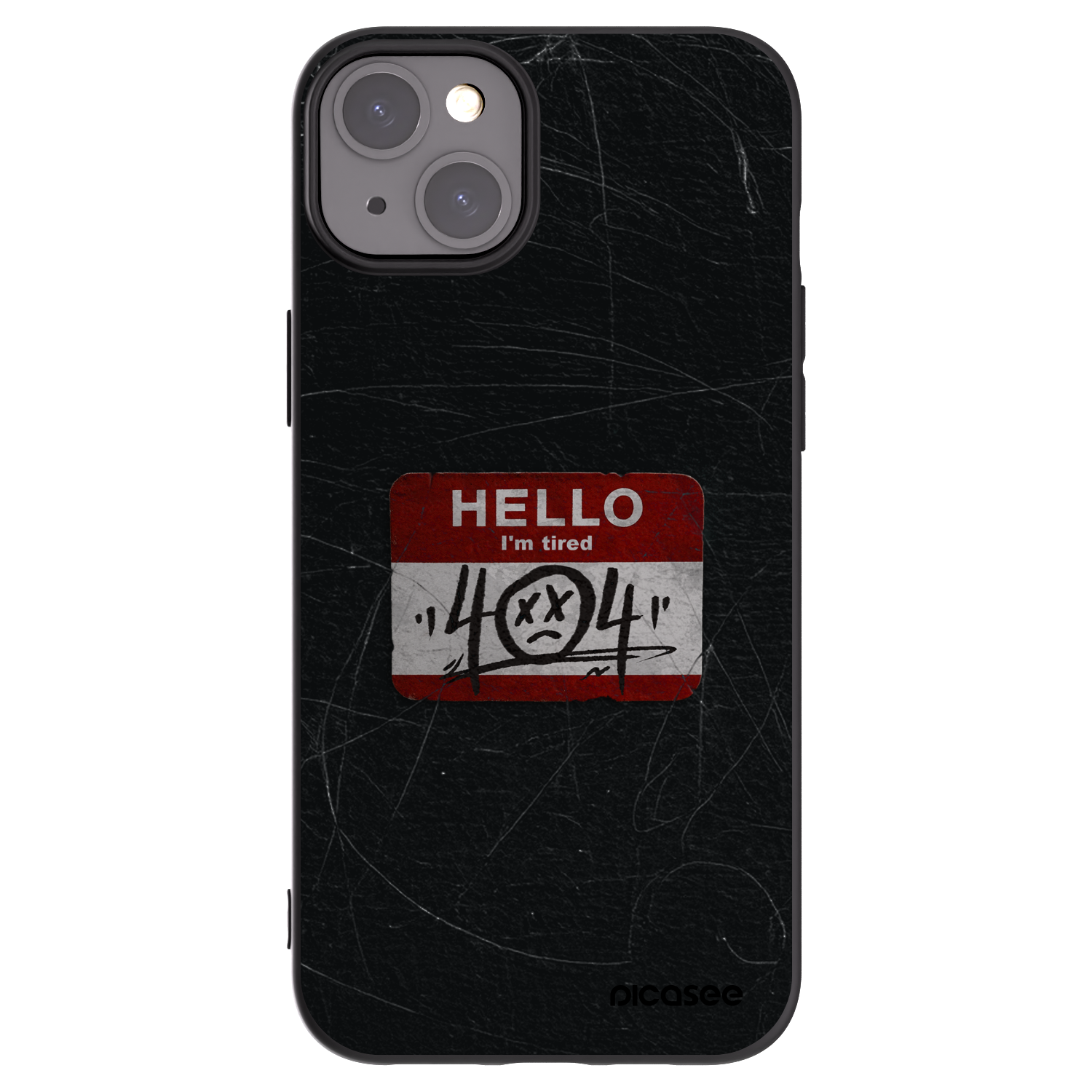 Picasee fekete szilikon tok az alábbi mobiltelefonokra Apple iPhone 15 Plus - HELLO 404