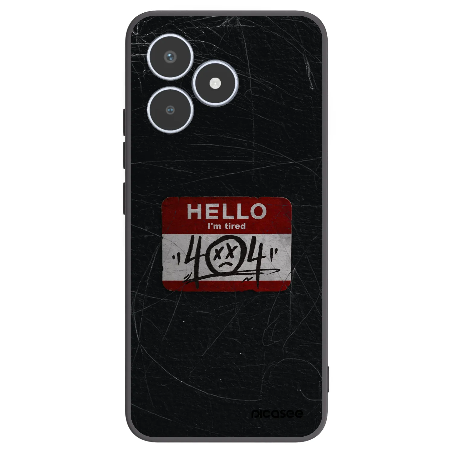 Picasee fekete szilikon tok az alábbi mobiltelefonokra Realme C53 - HELLO 404