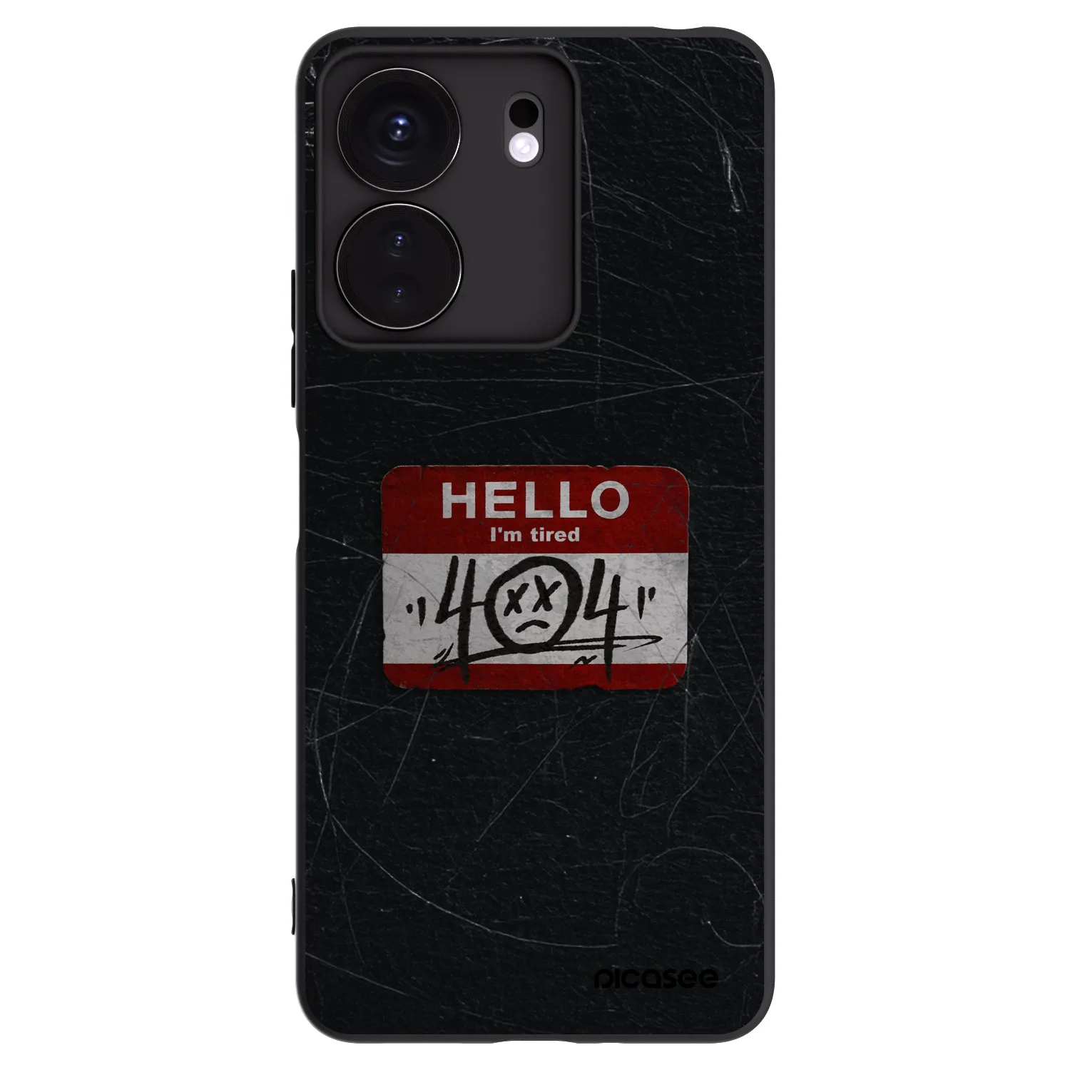 Picasee fekete szilikon tok az alábbi mobiltelefonokra Xiaomi Redmi 13C 4G - HELLO 404
