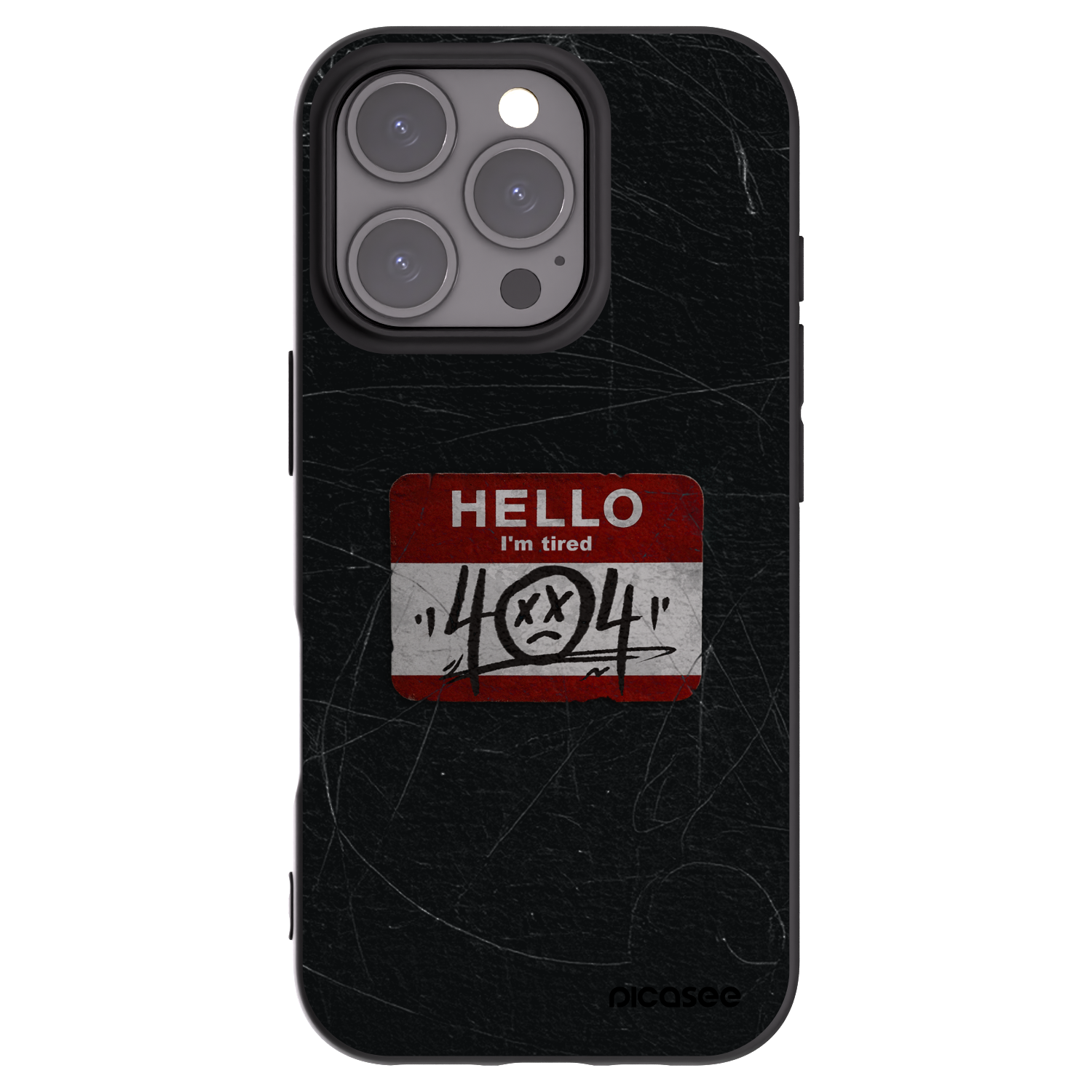Picasee fekete szilikon tok az alábbi mobiltelefonokra Apple iPhone 16 Pro - HELLO 404