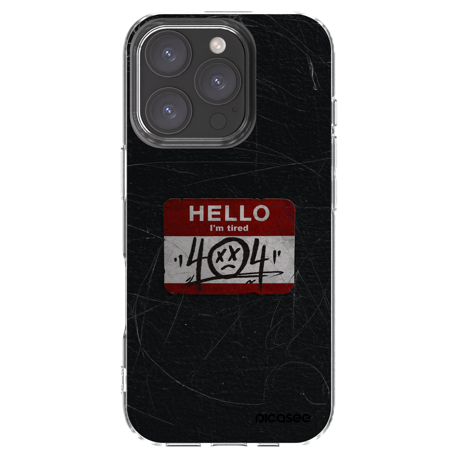 Picasee átlátszó szilikon tok az alábbi mobiltelefonokra Apple iPhone 16 Pro - HELLO 404