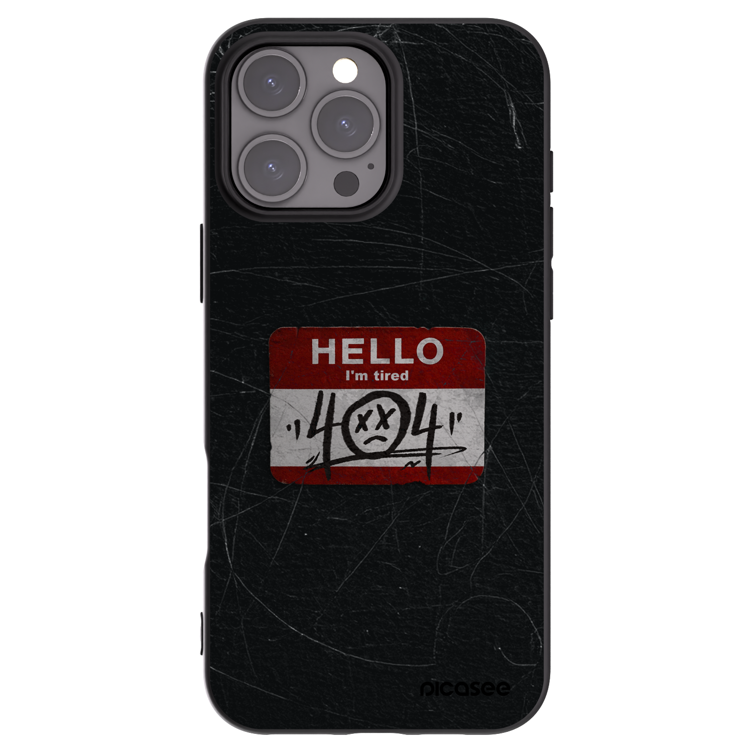 Picasee fekete szilikon tok az alábbi mobiltelefonokra Apple iPhone 16 Pro Max - HELLO 404