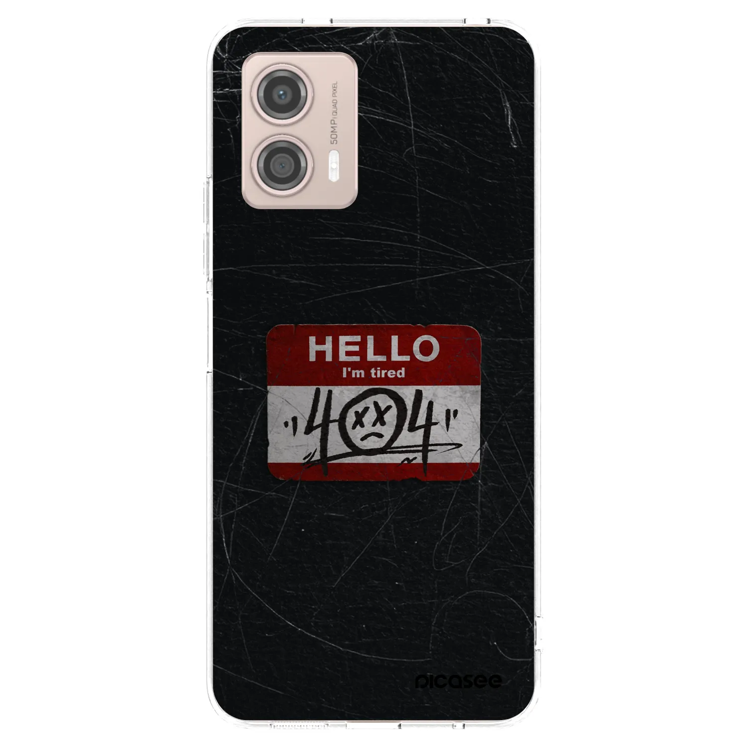 Picasee átlátszó szilikon tok az alábbi mobiltelefonokra Motorola Moto G53 5G - HELLO 404