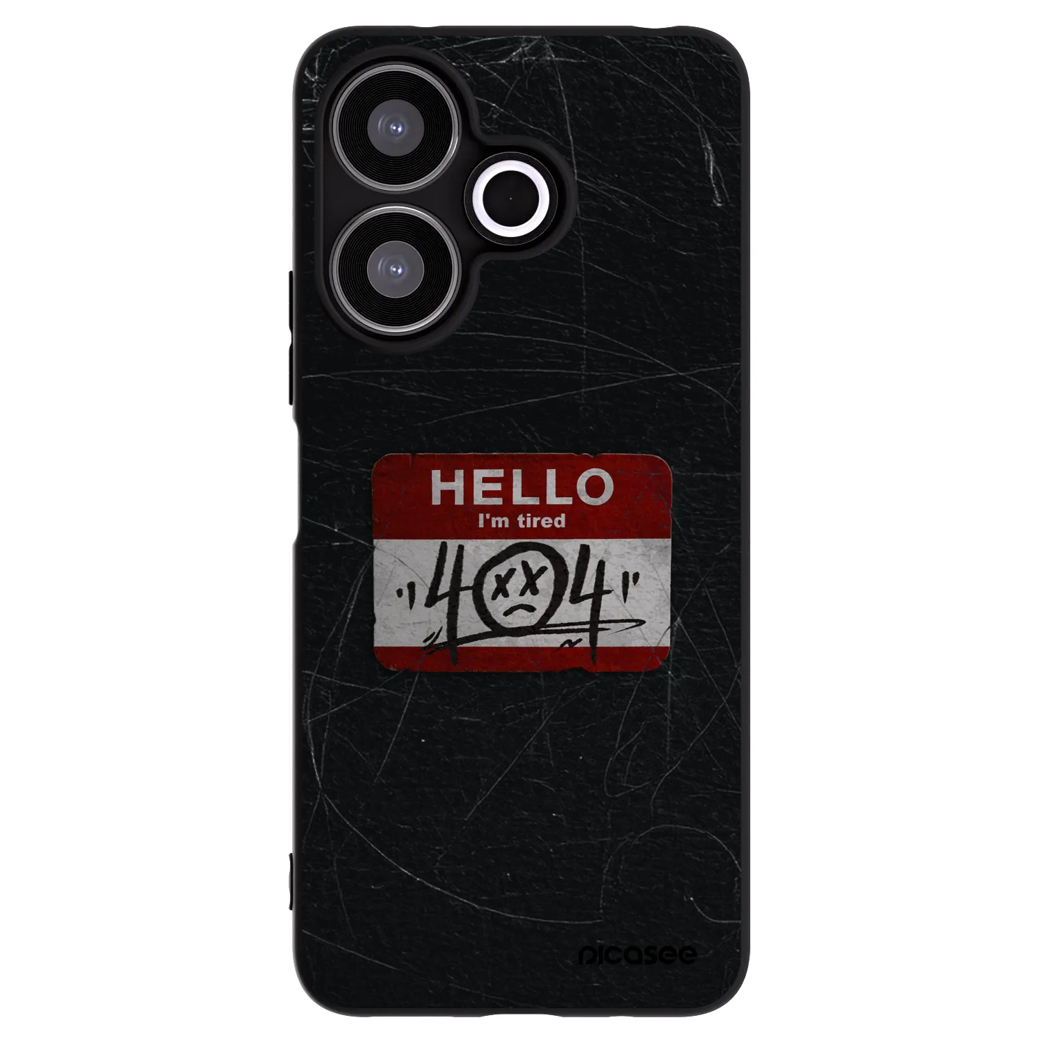 Picasee fekete szilikon tok az alábbi mobiltelefonokra Xiaomi Redmi 13 4G - HELLO 404