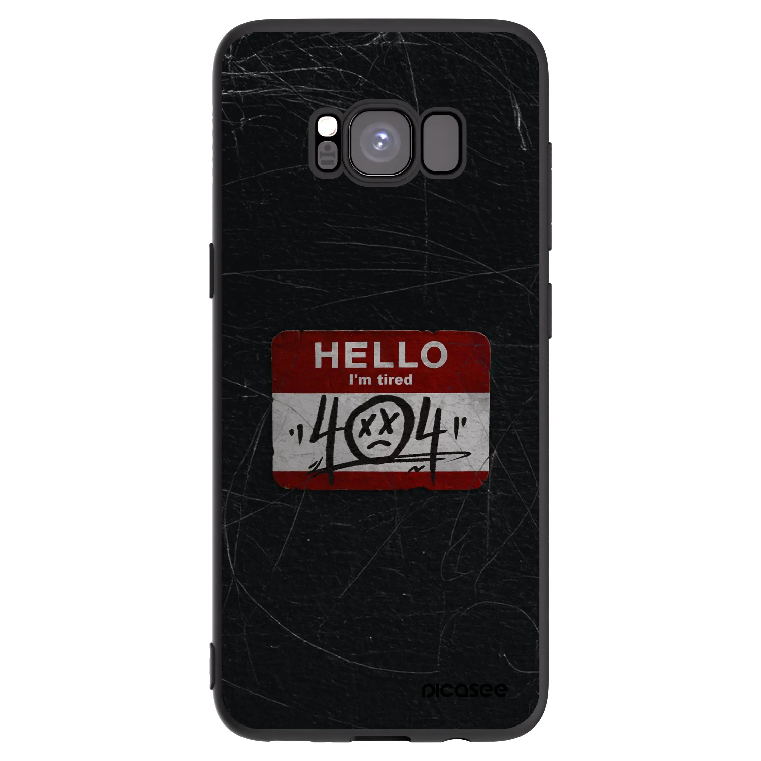 Picasee fekete szilikon tok az alábbi mobiltelefonokra Samsung Galaxy S8 G950F - HELLO 404