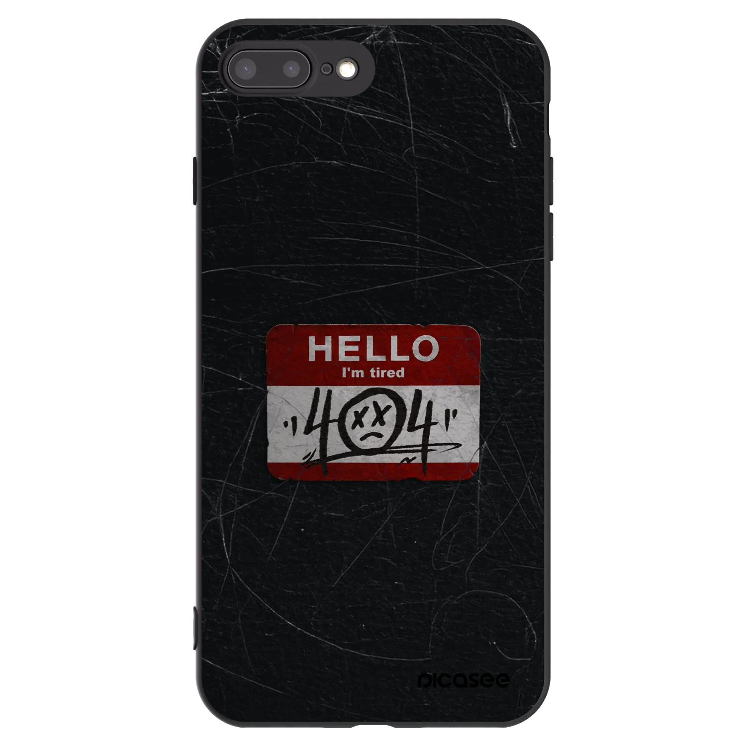 Picasee fekete szilikon tok az alábbi mobiltelefonokra Apple iPhone 8 Plus - HELLO 404