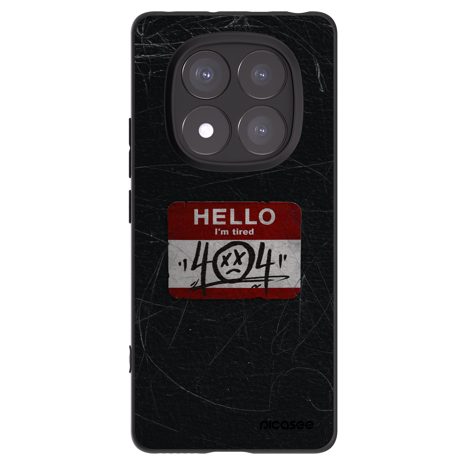 Picasee fekete szilikon tok az alábbi mobiltelefonokra Xiaomi Redmi Note 14 Pro 5G - HELLO 404