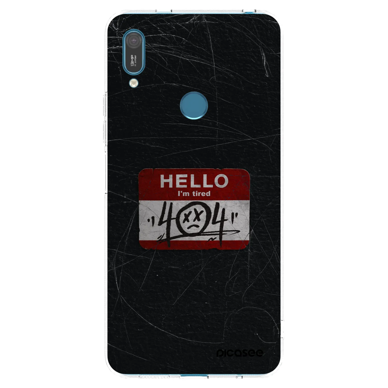 Picasee átlátszó szilikon tok az alábbi mobiltelefonokra Huawei Y7 2019 - HELLO 404