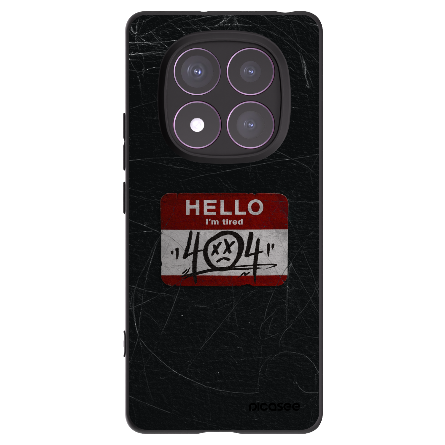 Picasee fekete szilikon tok az alábbi mobiltelefonokra Xiaomi Redmi Note 14 Pro 4G - HELLO 404