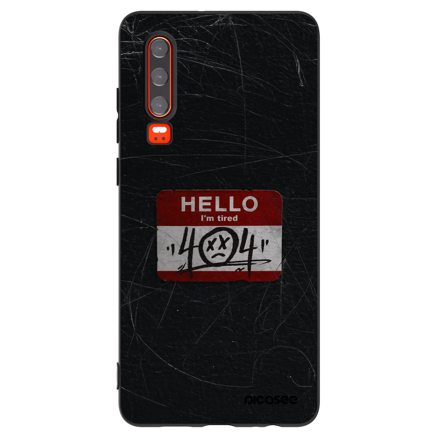 Picasee fekete szilikon tok az alábbi mobiltelefonokra Huawei P30 - HELLO 404