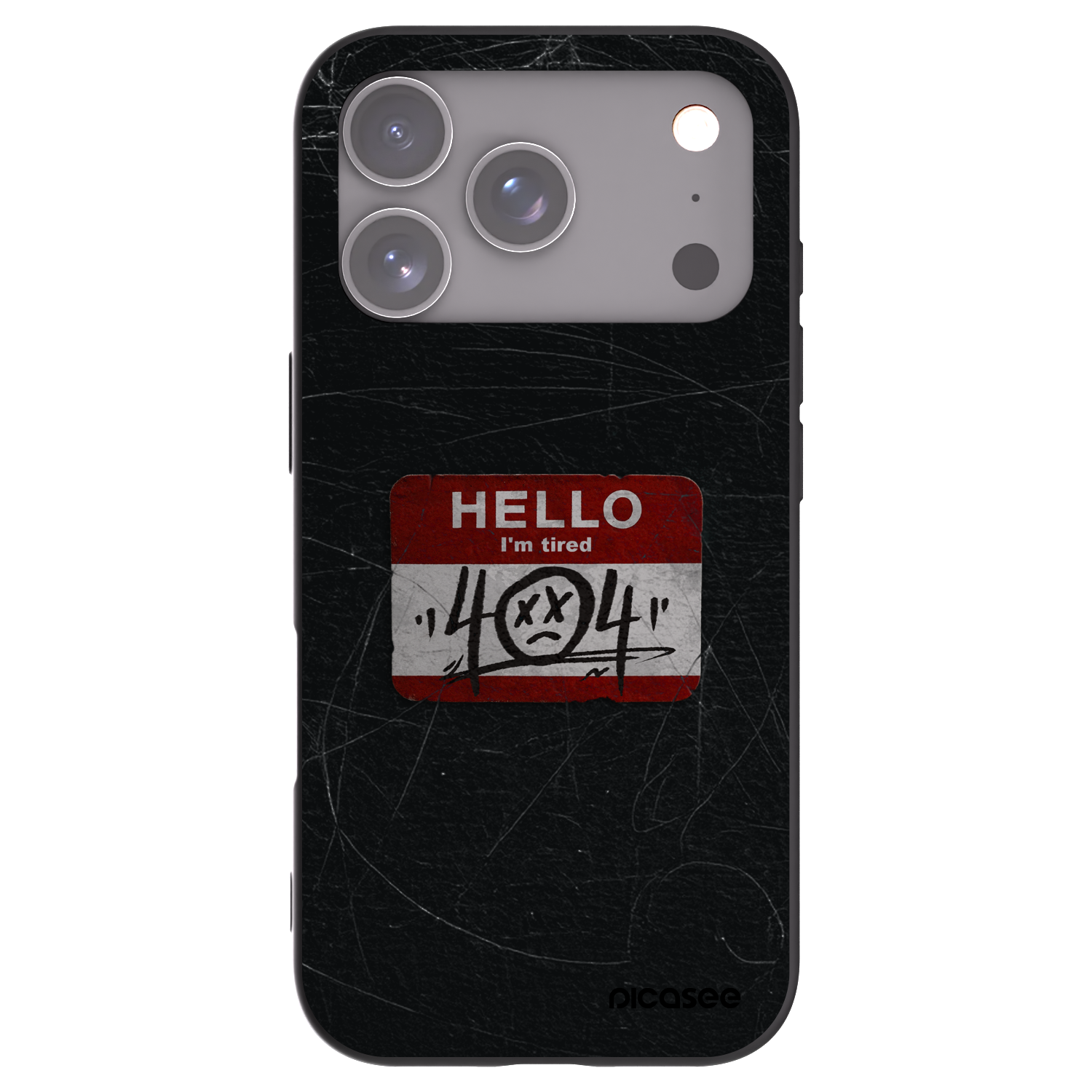 Picasee fekete szilikon tok az alábbi mobiltelefonokra Apple iPhone 17 Pro - HELLO 404