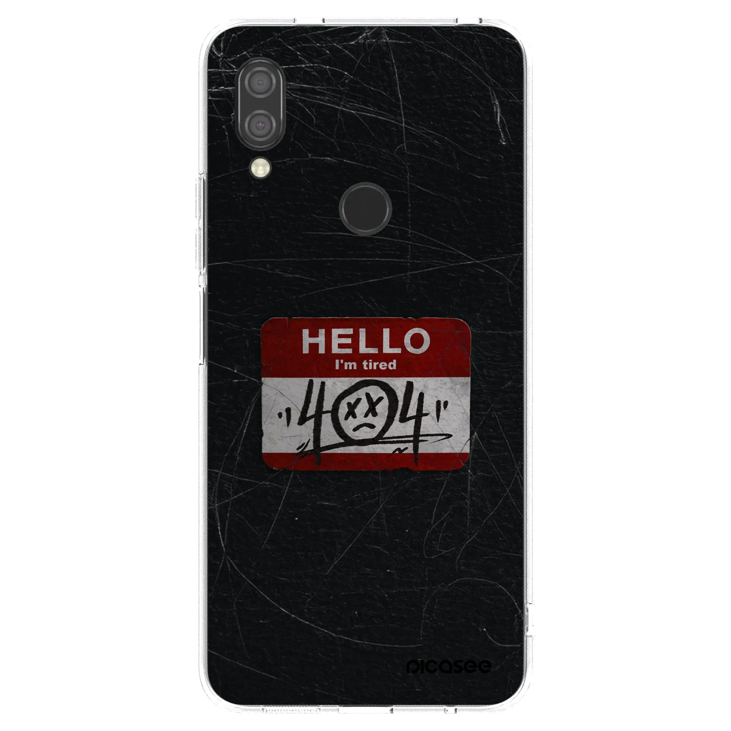 Picasee átlátszó szilikon tok az alábbi mobiltelefonokra Xiaomi Redmi 7 - HELLO 404