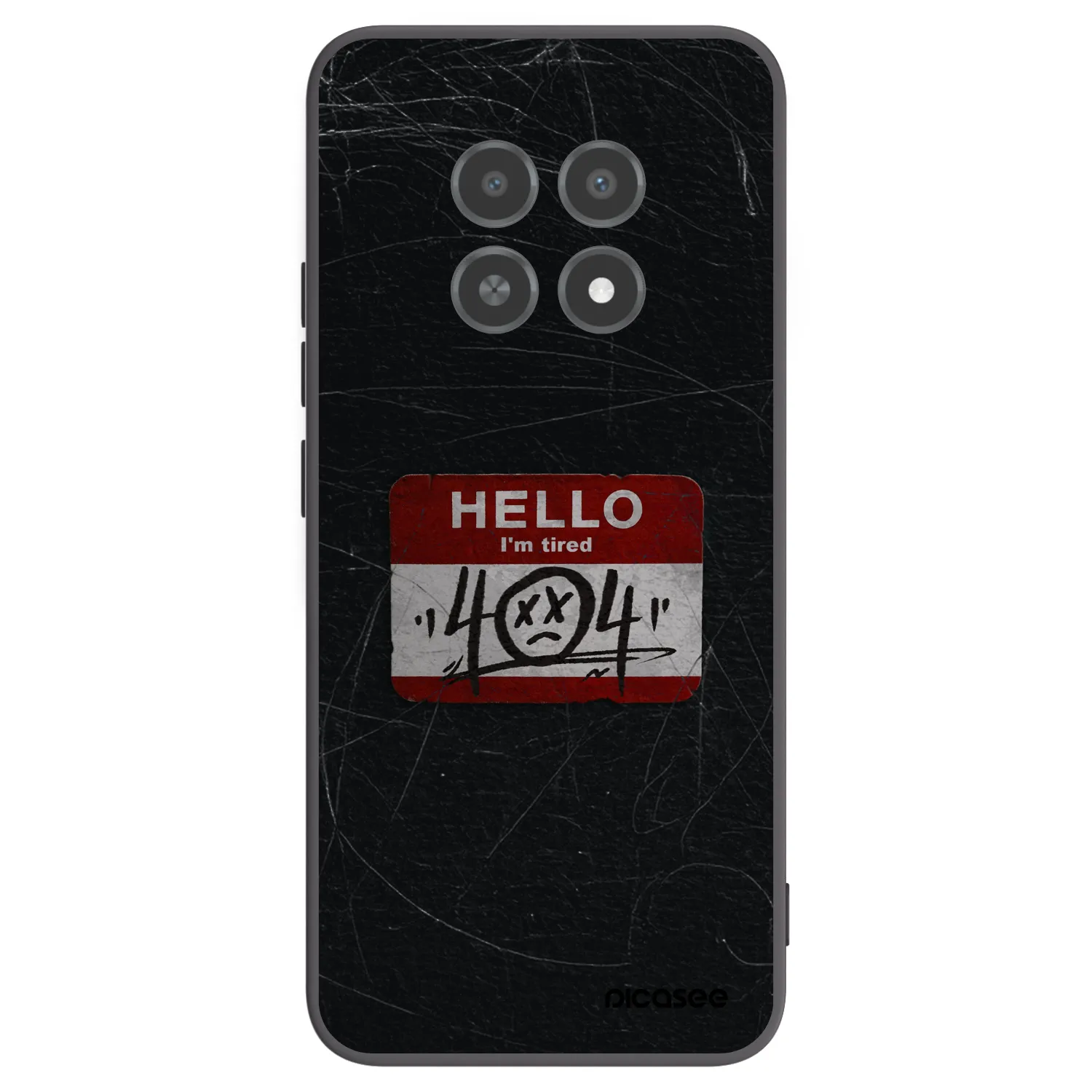 Picasee fekete szilikon tok az alábbi mobiltelefonokra Realme 12X - HELLO 404