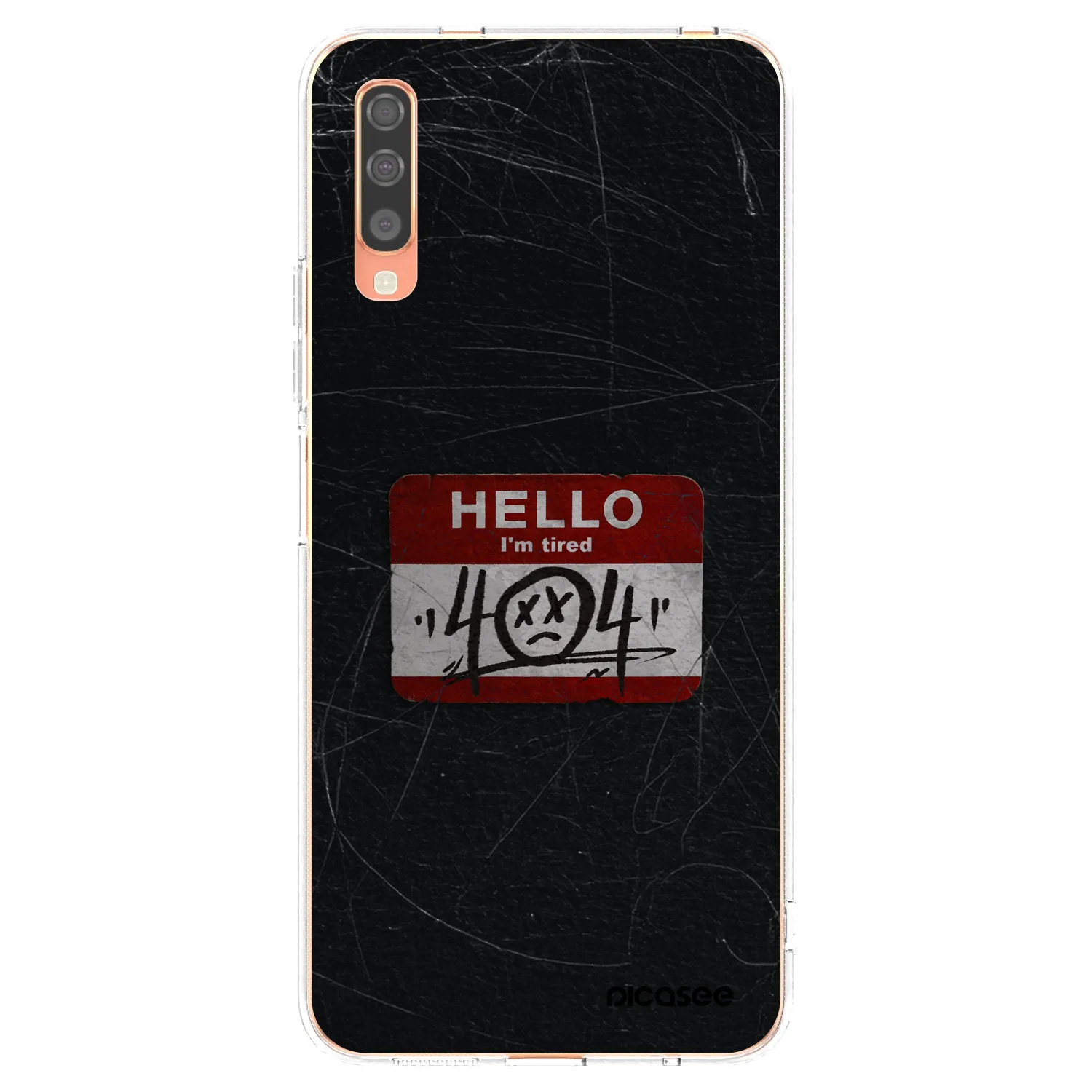 Picasee átlátszó szilikon tok az alábbi mobiltelefonokra Samsung Galaxy A70 A705F - HELLO 404