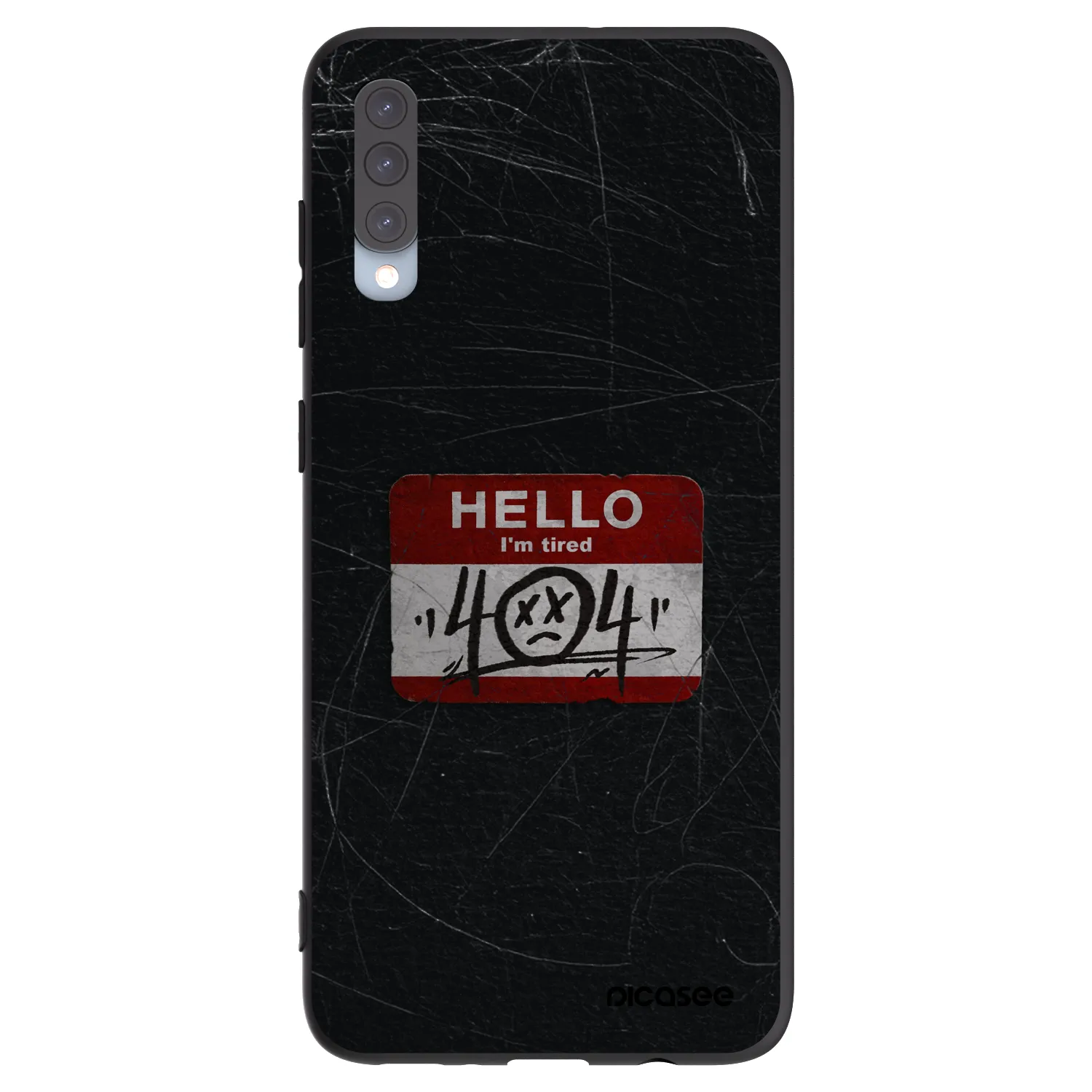 Picasee fekete szilikon tok az alábbi mobiltelefonokra Samsung Galaxy A70 A705F - HELLO 404