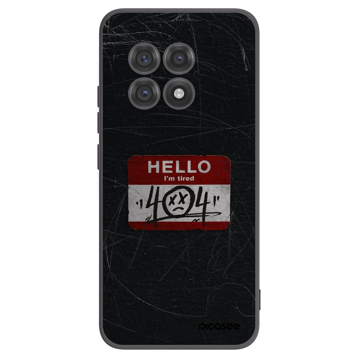 Picasee fekete szilikon tok az alábbi mobiltelefonokra OnePlus 13R 5G - HELLO 404