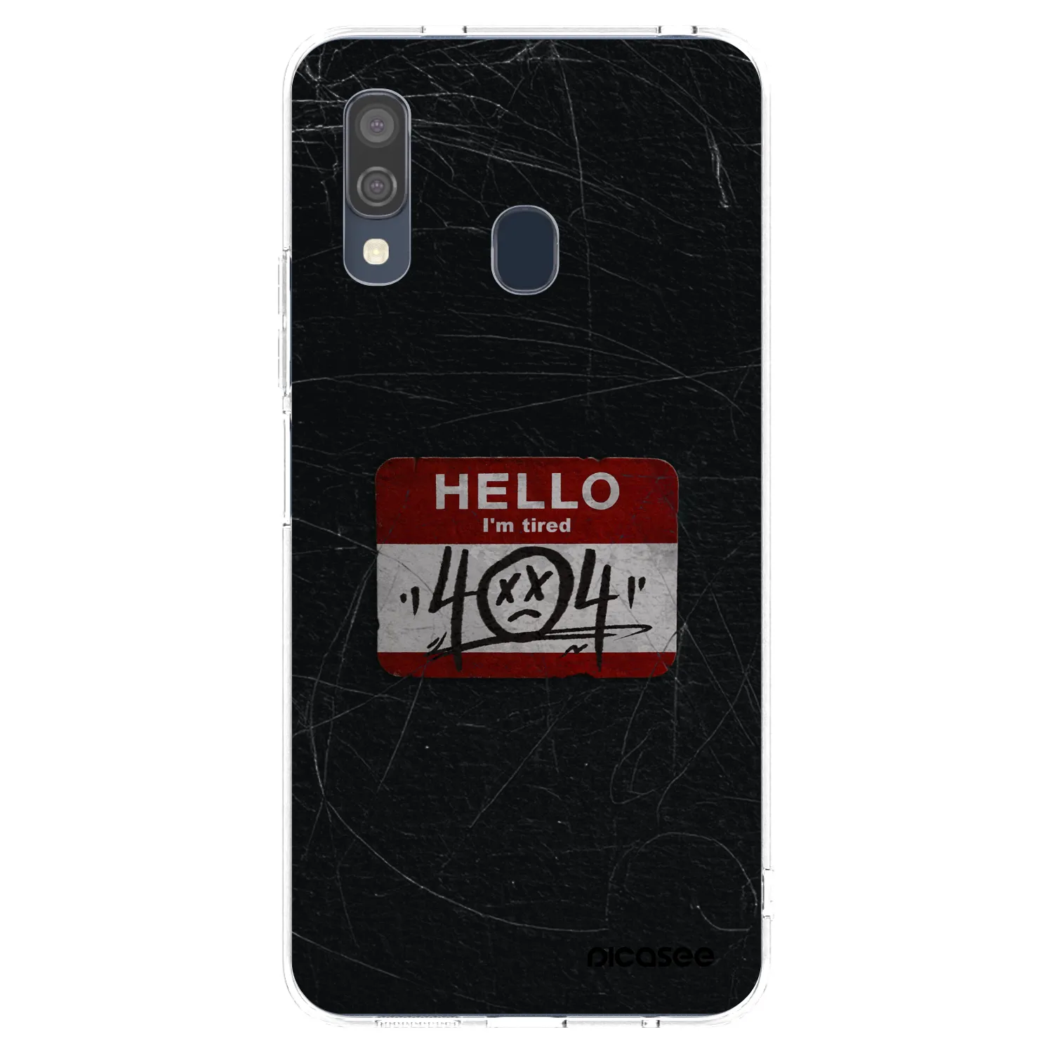 Picasee átlátszó szilikon tok az alábbi mobiltelefonokra Samsung Galaxy A40 A405F - HELLO 404