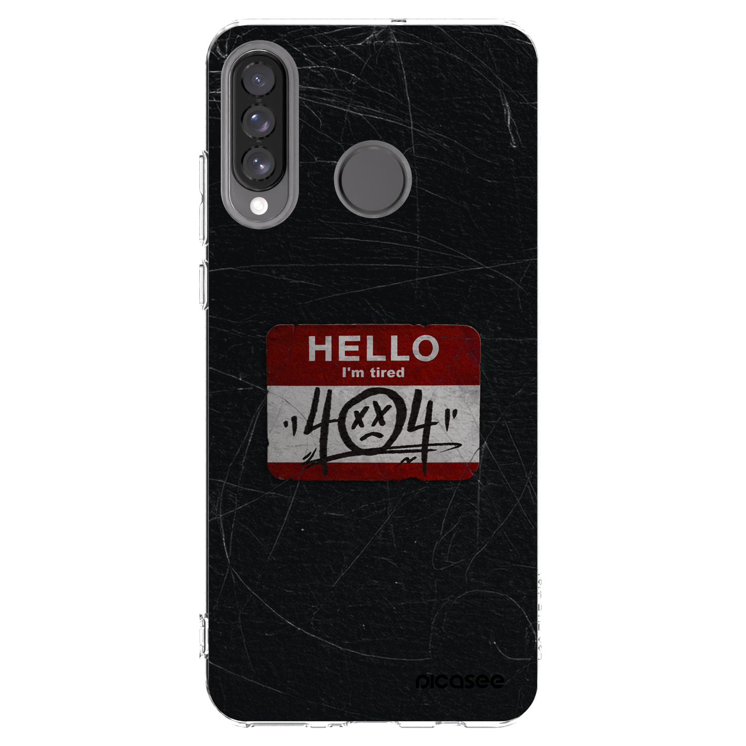 Picasee átlátszó szilikon tok az alábbi mobiltelefonokra Huawei P30 Lite - HELLO 404