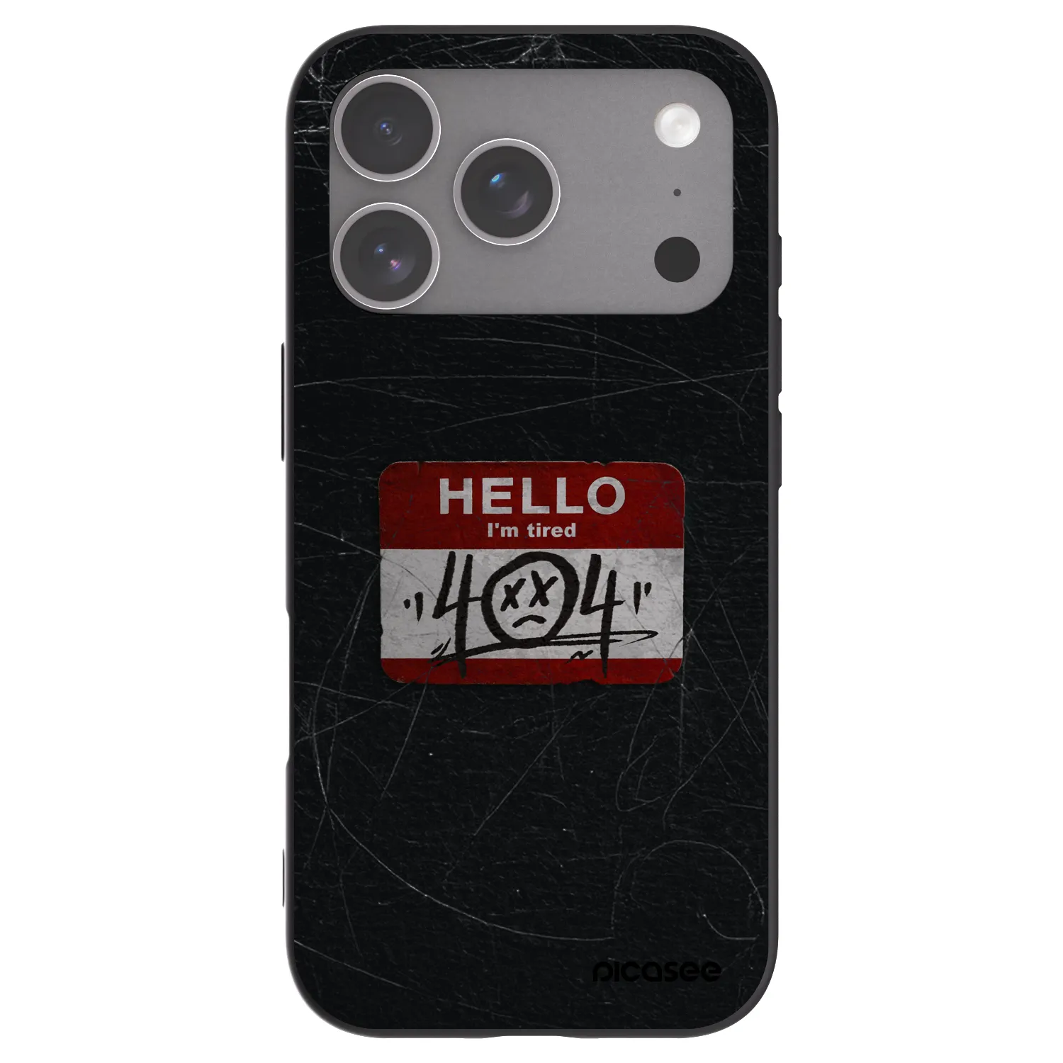 Picasee fekete szilikon tok az alábbi mobiltelefonokra Apple iPhone 18 Pro - HELLO 404