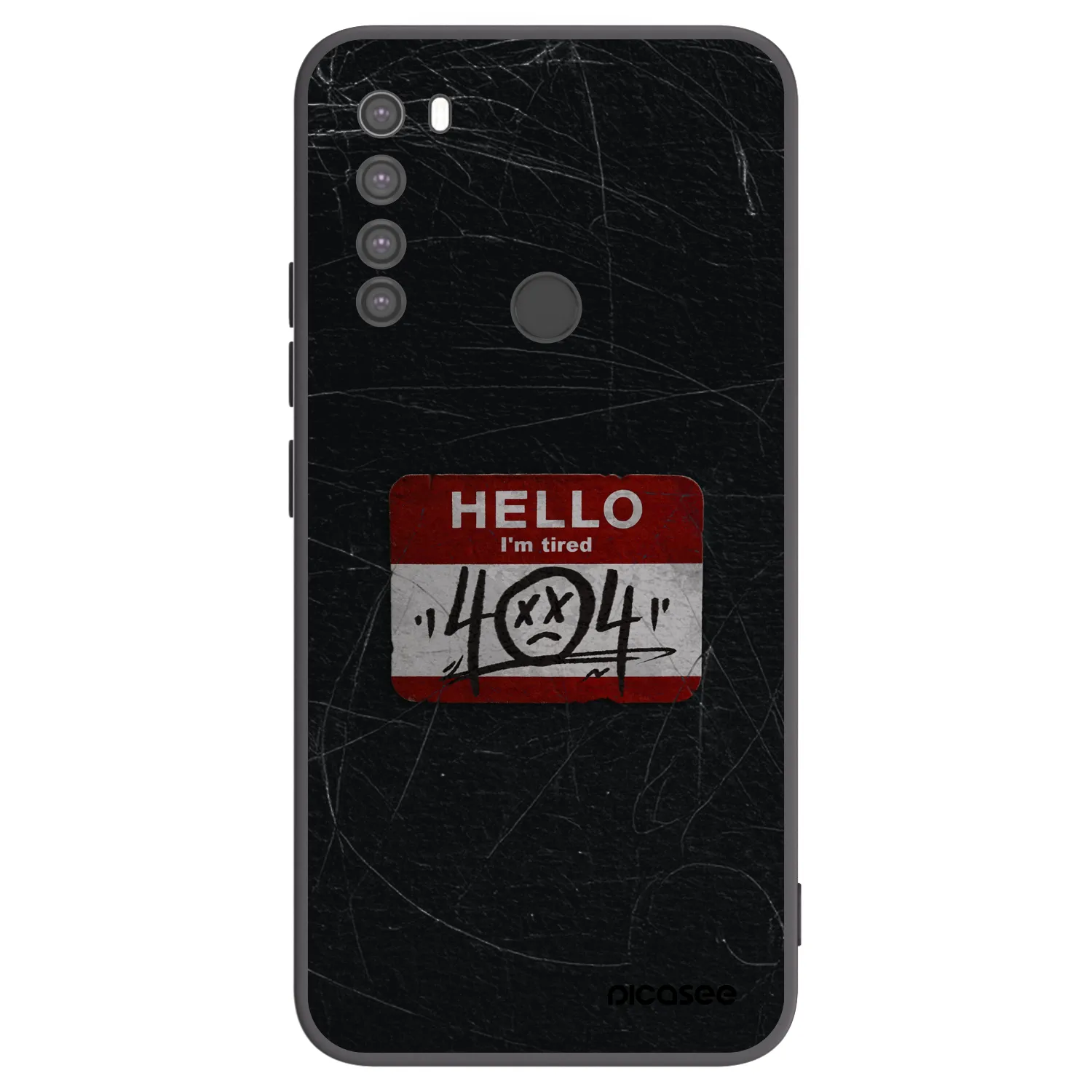 Picasee fekete szilikon tok az alábbi mobiltelefonokra Xiaomi Redmi Note 8 - HELLO 404