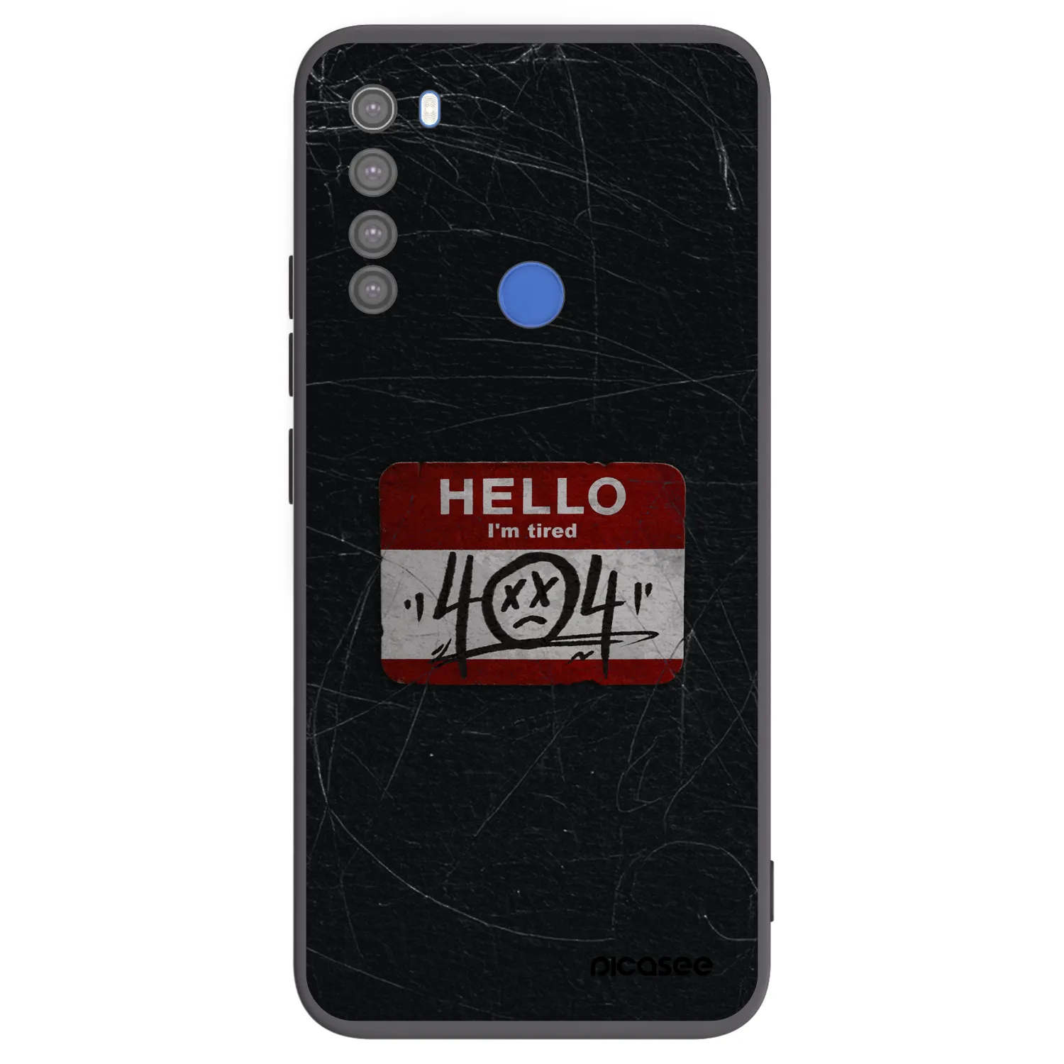 Picasee fekete szilikon tok az alábbi mobiltelefonokra Xiaomi Redmi Note 8T - HELLO 404